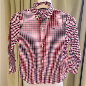 Vineyard Vines -  Boys Performance Red & Blue Plaid Button Down Shirt - Size: 3T